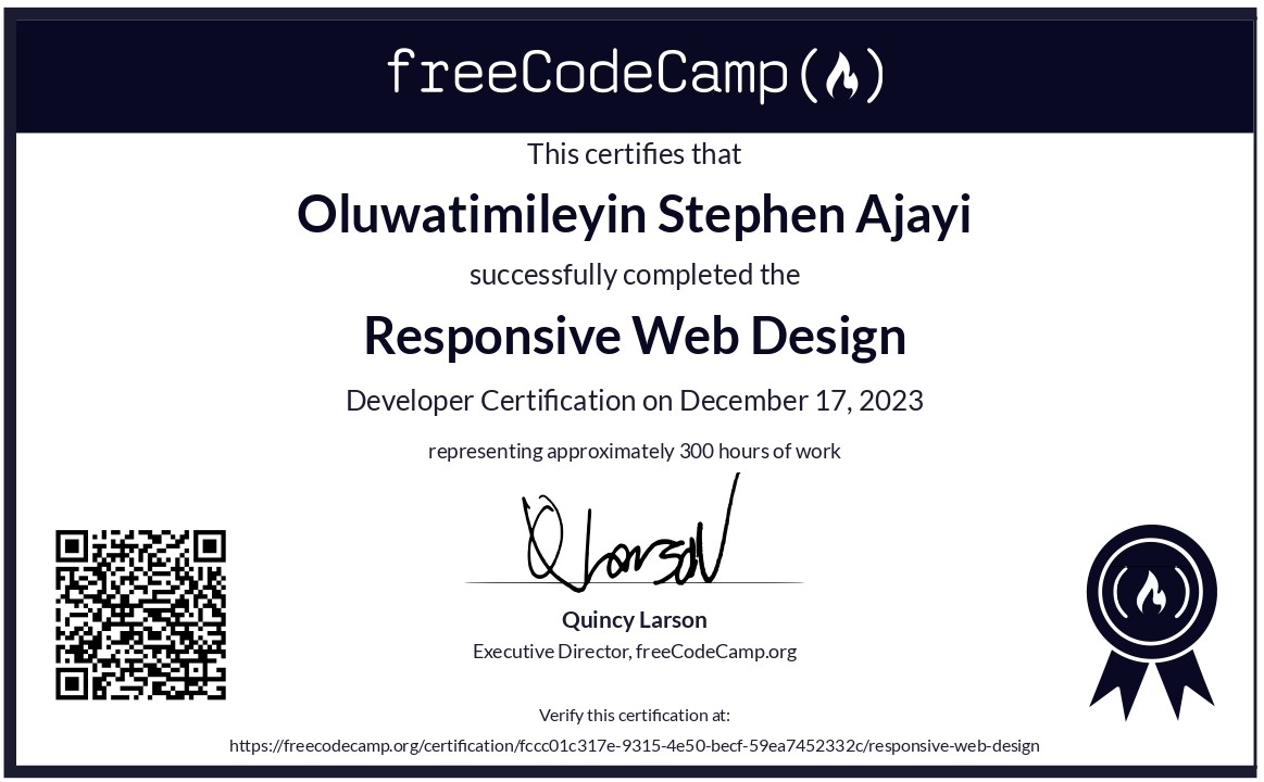 Responsive Web Design Certification Badge